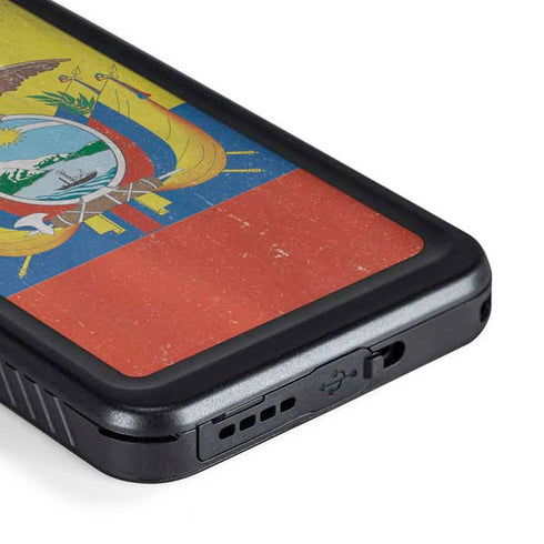 Ecuador Flag Distressed Galaxy S23 Plus Waterproof Case